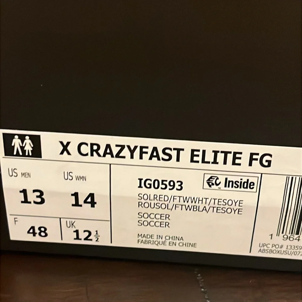 Adidas X Crazyfast Elite FG Soccer Cleats Shoes new IG0593 Men’s Size 13